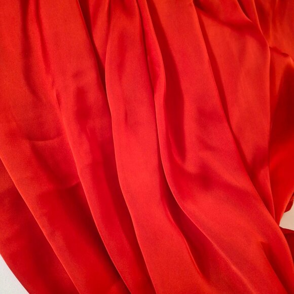 Fabric - Satin Charmeuse  Red Flowy Lustrous Lightweight  Fabric 7.33 yd x 60in - Picture 5 of 9